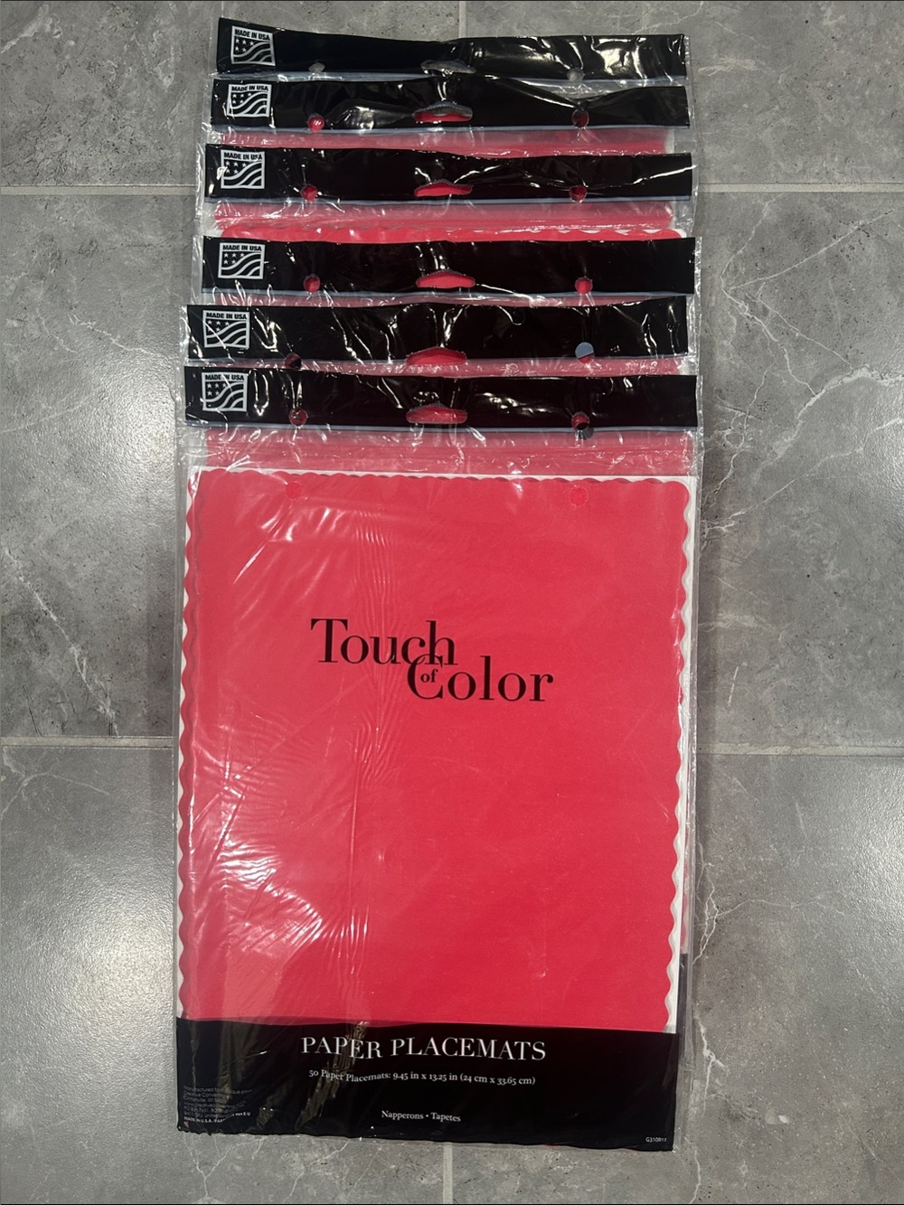 Touch of Color Red Paper Placemats